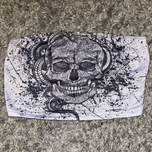 Selling light grey skeleton tube top from SHEIN like new worn a few times